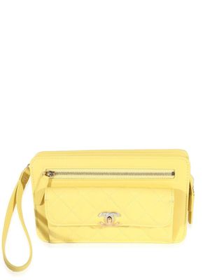 CHANEL Pre-Owned pochette à matelassage losanges (2019) - Jaune