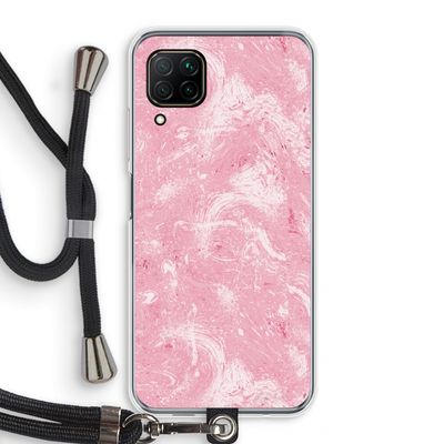 Abstract Painting Pink: Huawei P40 Lite Transparant Hoesje met koord
