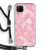 Abstract Painting Pink: Huawei P40 Lite Transparant Hoesje met koord