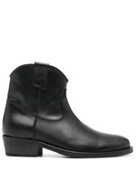 Via Roma 15 bottines d'inspiration western en cuir - Noir - thumbnail