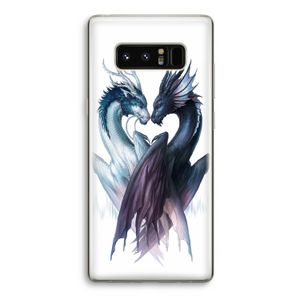 Yin Yang Dragons: Samsung Galaxy Note 8 Transparant Hoesje