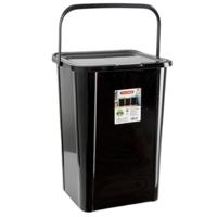 Plasticforte Recycling afvalbak - zwart - 45 Liter - afsluitbaar - 34 x 40 x 54 cm - deksel