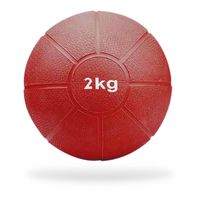 Matchu Sports Medicine ball 2kg - Rood - Ø 19cm - Massief rubber - thumbnail