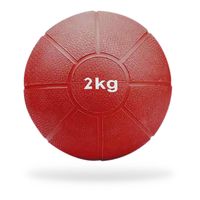 Matchu Sports Medicine ball 2kg - Rood - Ø 19cm - Massief rubber