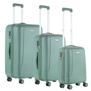 CarryOn Skyhopper kofferset TSA Trolleyset met OKOBAN Dubbele wielen Olijf