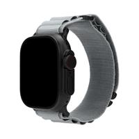 Mobilize Nylon Watch Band - Alpine - Black Connector - for Apple 42/44/45/49mm - Light Grey