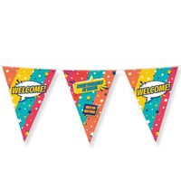 Paperdreams Vlaggenlijn -  Welkom feest- 10m -  diverse kleuren - folie   - - thumbnail
