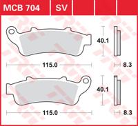 TRW Remblokken, en remschoenen voor de moto, MCB704SV Sinter street