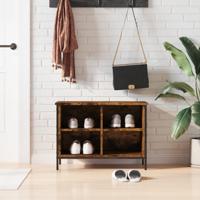 VidaXL Schoenenkast 69x35x50 cm bewerkt hout gerookt eikenkleurig