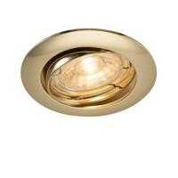 SLV Richtbare inbouwspotPika GU10 8,3cm rond messing - 1000720