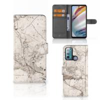 Motorola Moto G60 | Bookcase | Marmer Beige