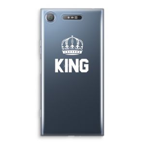 King zwart: Sony Xperia XZ1 Transparant Hoesje