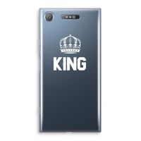King zwart: Sony Xperia XZ1 Transparant Hoesje