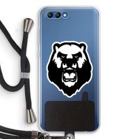 Angry Bear (white): Honor 10 Transparant Hoesje met koord