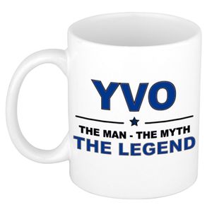 Yvo The man, The myth the legend collega kado mokken/bekers 300 ml