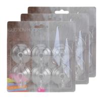 Zuignaphaakjes / ophanghaakjes - 18x stuks - transparant - kunststof - badkamer - keuken