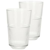 Excellent Houseware Whisky glazen - 4x - transparant - 360 ml