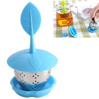 RVS siliconen opknoping theezakje thee Strainers (blauw)