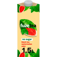 FuzeTea No Sugar Black Tea Watermeloen en Muntsmaak Frisdrank 1,5 L bij Jumbo