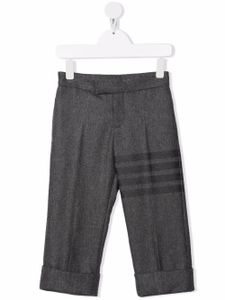 Thom Browne Kids pantalon en laine à rayures - Gris