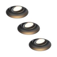 3x Lugo LED inbouwspots Trimless - Zwart - Dimbaar - 5 Watt 450 Lumen - 2700K Warm Wit Licht - Kantelbaar - IP65 - Voor Binnen & Buiten 3x Lugo LED inbouwspots Trimless - Zwart - Dimbaar - 5 Watt 450 Lumen - 2700K Warm Wit Licht - Kantelbaar - IP65 - Voor Binnen & Buiten