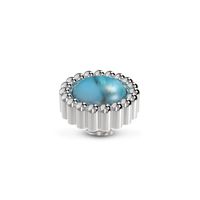 Melano Vivid Bali Gemstone Steentje Turquoise Zilver