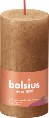 Rustiek stompkaars 100/50 Spice Brown - Bolsius