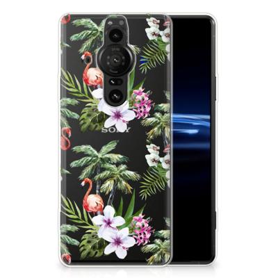 Sony Xperia Pro-I | TPU Hoesje | Flamingo Palms