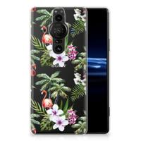 Sony Xperia Pro-I | TPU Hoesje | Flamingo Palms