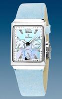 Horlogeband Festina F16139-2 Leder Lichtblauw 20mm