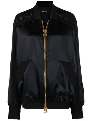 TOM FORD veste bomber en soie - Noir