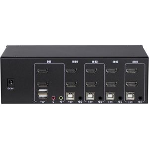 Inter-Tech AS-42HA HDMI KVM-switch Zwart