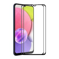 Voor Samsung Galaxy A03S 164mm 2 stks Enkay Hat-Prince Full Lijm Gehard Glas 6D Volledige dekking Anti-Krasbeschermer