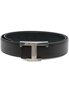 Tod's ceinture à boucle logo T - Noir