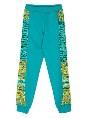 Versace Kids pantalon de jogging à détails de sangles - Vert