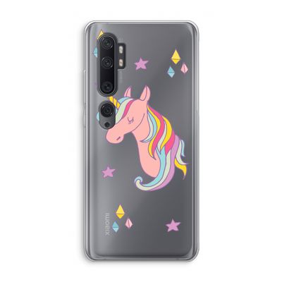 Roze eenhoorn: Xiaomi Mi Note 10 Pro Transparant Hoesje