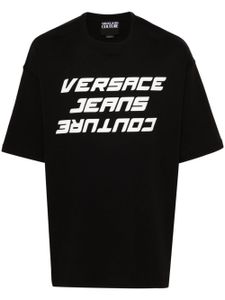 Versace Jeans Couture t-shirt en coton à logo imprimé - Noir