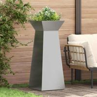 Pilaar Plantenbak 2 pcs Zilver 40 x 40 x 100 cm Staal