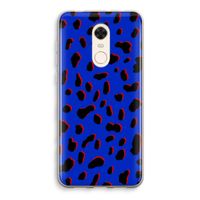 Blue Leopard: Xiaomi Redmi 5 Transparant Hoesje