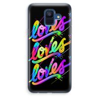 Loves: Samsung Galaxy A6 (2018) Transparant Hoesje Loves: Samsung Galaxy A6 (2018) Transparant Hoesje