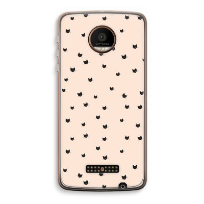 Kleine kattenkopjes: Motorola Moto Z Force Transparant Hoesje