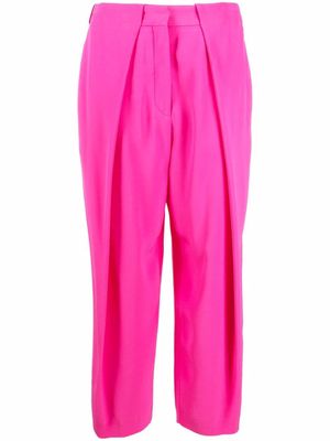 Balmain pantalon plissé à taille haute - Rose