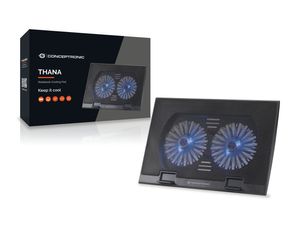 Conceptronic THANA02B Cooling-pad voor laptop In hoogte verstelbaar