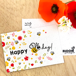 BLOOM your message Bloeikaart - Happy BEEday