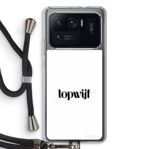 Topwijf Wit: Xiaomi Mi 11 Ultra Transparant Hoesje met koord