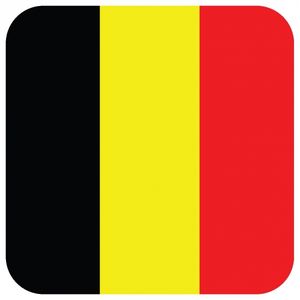 45x Onderzetters voor glazen met Belgische vlag   -