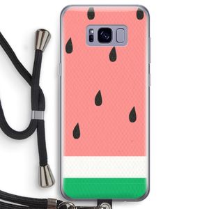 Watermeloen: Samsung Galaxy S8 Transparant Hoesje met koord
