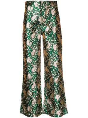 DESTREE pantalon en jacquard Yoshitomo à coupe droite - Tons neutres