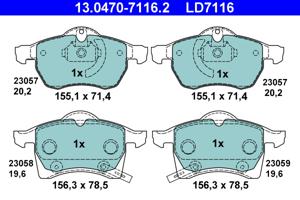 ATE Remblokset 13.0470-7116.2