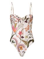 Agua By Agua Bendita Ébano Habitat floral-print swimsuit - Tons neutres - thumbnail